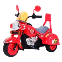 HOMCOM Kids Electric Motorbike 6V Children Ride On Motorcycle Battery Powered Toy w/ Lights Sound for 3-6 Years Old Red(m-1)