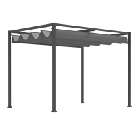 Outsunny Foisor Pergola 298×213×222 cm – Pergola cu Panza Glisanta pentru Exterior