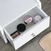 HOMCOM Joalheiro de Pé com Espelho Luz Armário para Jóias com Espelho de Corpo Inteiro 3 Ângulos Ajustáveis com Gaveta e Suporte para Secador 37x30x158cm Branco(m-10)