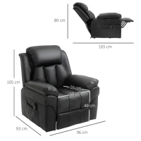 HomCom fotoliu rabatabil, cu telecomanda, 96x93x103 cm(m-3)