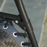 Outsunny Sezlong pentru a face plaja pentru Gradina Pliabil din Rattan si Otel(m-11)