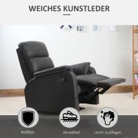 HOMCOM Recliner TV Chair Recliner Regulowana ergonomiczna stal(m-7)
