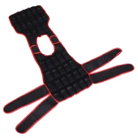 HOMCOM 15kg Men Or Women Waist Trainer Vest Adjustable Weighted w/ 38 Weight Bags  Easy Use Cardio Running Fitness Black Red For Weight Loss Exercise Workout(m-8)