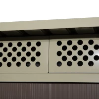 Outsunny 8.4ft x 4.7ft Steel Backyard Garden Utility Storage Tool Shed Kit Double Sliding Door Pent Roof 257 x 142 x 184cm(m-7)