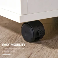 Vinsetto 3 Drawer Filing Cabinet Home Office Under Desk Mobile File Storage Organizer with Castors, White(m-7)