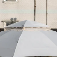 Outsunny 10' x 10' Steel Gazebo Canopy Party Tent Shelter with Double Roof & Curtains & Netting Sidewalls, Light Grey(m-8)