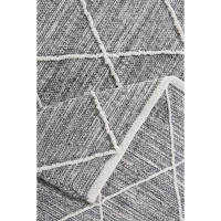 HOMCOM Teppich aus Baumwolle Grau 240 x 170 x 0,7 cm(m-3)