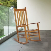 Outsunny schommelstoel van massief hout, weerbestendig, natuurlijke kleur, 69 x 86 x 115 cm(m-9)