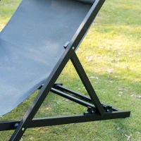 Outsunny Set 2 Sezlonguri Pliabile din Alumini si Textilen Gri(m-9)