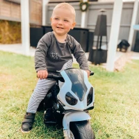 HOMCOM Electric Kids Ride on BMW Motorbike W/Headlights and Music, 6 V-Black(m-14)