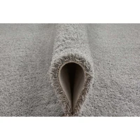 HOMCOM Teppich Kurzflor Hellgrau 170 x 120 x 1,3 cm(m-3)