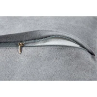 HOMCOM Kissen Kunstfell mit Füllung Silber 40 x 40 x 10 cm(m-5)