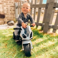 HOMCOM Electric Kids Ride on BMW Motorbike W/Headlights and Music, 6 V-Black(m-15)