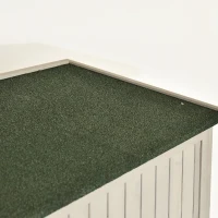 Outsunny Wooden Garden Shed Tool Storage Outsunny Wooden Garden Shed w/ Two Windows, Tool Storage Cabinet, Outdoor Double Door Organizer 127.5L x 50W x 164H cm, Grey(m-7)