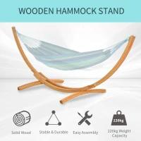 Outsunny 3(m) Wooden Hammock Stand Universal Garden Picnic Camp Accessories(m-6)