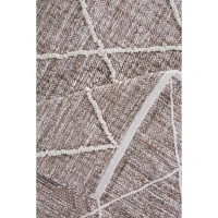 HOMCOM Teppich aus Baumwolle Braun 140 x 70 x 0,7 cm(m-4)