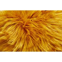 HOMCOM Kissen Kunstfell mit Füllung Gelb 40 x 40 x 10 cm(m-4)