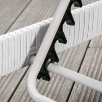 Outsunny Set 2 Sezloguri de Gradina in PE Rattan cu Perna Captusita Alba(m-10)