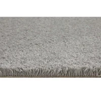HOMCOM Teppich Kurzflor Hellgrau 170 x 120 x 1,3 cm(m-6)