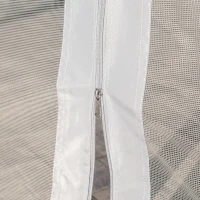 Outsunny 10' x 10' Steel Gazebo Canopy Party Tent Shelter with Double Roof & Curtains & Netting Sidewalls, Light Grey(m-9)