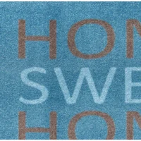 HOMCOM Fußmatte Home Blau 70 x 50  x 0,5 cm(m-2)