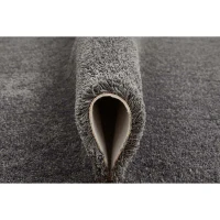 HOMCOM Teppich Kurzflor Dunkelgrau 230 x 160 x 1,3 cm(m-2)