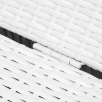 Outsunny Set 2 Sezloguri de Gradina in PE Rattan cu Perna Captusita Alba(m-8)