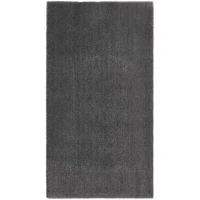HOMCOM Teppich Kurzflor Dunkelgrau 150 x 80 x 1,3 cm(m-1)