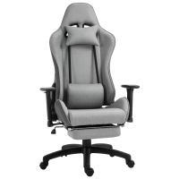 Vinsetto Racing Office Chair Recliner w/footrest Grey