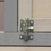 PawHut Rabbit Hutch Bunny Cage Small Animal House with Sliding Tray, Run, Openable Top, Ramp, for Indoor Outdoor, Grey 108x45x78 cm(m-8)