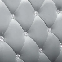 Vinsetto Vanity Office Chair Tufted Backrest Grey(m-13)