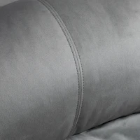 HOMCOM Manual Recliner Armchair, Velvet-Touch Polyester Fabric Upholstered Rocking Chair w/ Footrest, Armrest(m-10)