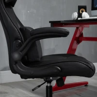 Vinsetto Swivel Video Game Chair Rocker Racing Style Office lesuire Chair Ergonomic Rocking Office Chair with Pedestal Base, Adjustable Armrest and Headrest(m-10)