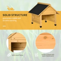OUTSUNNY Automatic Lawn Mower Shed with Bituminous Felt Roof & Feet Covers, Outdoor Storage, Solid Wood, 75 x 76 x 70cm(m-4)