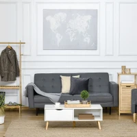 HOMCOM Lucrare de arta pe perete din panza Harta lumii Fotografii de perete pentru camera de zi Decor dormitor, 120 x 90 cm(m-10)