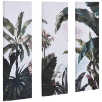 Arta de perete pe panza din 3 piese HOMCOM, Imagini de perete pentru decorul camerei de zi, al dormitorului, 90 x 30 cm x 3(m-1)