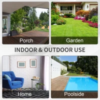 Outsunny 3 Seater Rattan Sofa, All-Weather Wicker Weave Metal Frame Chair with Fire Resistant Cushion, Brown(m-5)