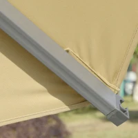 Outsunny Cantilever Umbrella Ø298 cm, Sun Umbrella, Adjustable Angle, incl. Crank, 360 Degree Rotatable, Khaki(m-9)