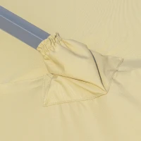 Outsunny Cantilever Umbrella Ø298 cm, Sun Umbrella, Adjustable Angle, incl. Crank, 360 Degree Rotatable, Khaki(m-10)