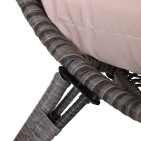 Outsunny fotoliu din ratan cu perna, 101 x 89 x 156 cm, gri(m-12)