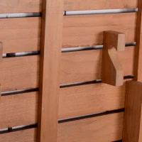 Outsunny Conjunto de Muebles de Jardín de 3 Piezas Muebles de Exterior Plegable con 1 Mesa y 2 Sillas de Madera para Terraza Patio Balcón Natural(m-8)