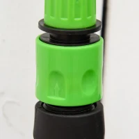 Outsunny Tubo da Giardino Estensibile da 15m con Pistola Spray a 8 Funzioni, Verde(m-8)