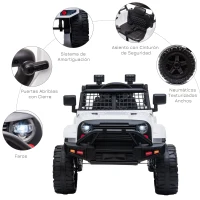 HOMCOM Coche Eléctrico para Niños de +3 Años Vehículo Todoterreno de Batería 12V con Control Remoto 100x65x72 cm(m-7)