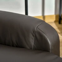 HOMCOM Massagesessel mit Liegefunktion Fußstütze Relaxsessel Fernsehsessel Kunstleder Braun 76,5 x 96 x 106,5 cm(m-9)