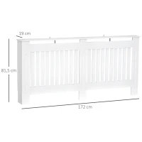 Homcom Masca Calorifer 172×19×81 cm – MDF Alb, Design Elegant & Practic(m-3)