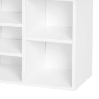 Homcom Bancuta Pantofi – 104×30×48 cm, Alb/Gri cu Rafturi Reglabile(m-8)