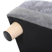 PawHut Sofa dla psa, sofa dla psa, legowisko dla psa, mata dla psa, sztuczna skóra, krótki pluszowy, szary(m-8)