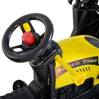 Samochód na pedały traktor z ładowarką i przyczepą od 3 lat czarno-żółty HOMCOM®(m-9)