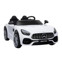 HOMCOM Macchina Elettrica per Bambini con Licenza Ufficiale Mercedes-Benz Luci e Fanali Funzionanti Lettore di Musica MP3(m-1)