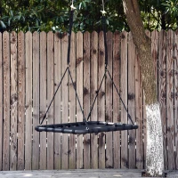 HOMCOM Nestschommel kinderschommel tuinschommel buiten schommel belastbaar tot 100 kg(m-10)